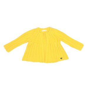 Casaco Infantil / Baby Em Tricot - Um Mais Um Amarelo Canario