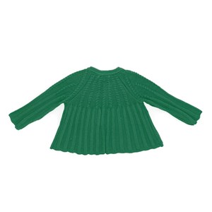 Casaco Infantil / Baby Em Tricot - Um Mais Um Verde
