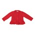 Casaco tricot baby feminino com laços frontais Vermelho Tamanho P