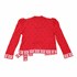 Casaco tricot mangas bufantes com detalhes em cadarço Vermelho