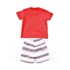 Conjuntinho Infantil / Baby Masculino Camiseta + Bermuda Em Malha Stone E Ribana - 1+1 Vermelho