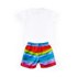 Conjuntinho Infantil / Baby Masculino Camiseta + Bermuda Em Malha Strong E Nylon Petizado - 1+1 Vermelho