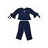 Conjunto abrigo infantil feminino blusa manga 3/4 "COLEGE" + calça com recorte lateral Marinho