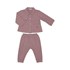 Conjunto baby feminino jaqueta + calça em moletom camurça com patch de ursinho ROSE Tamanho P