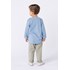 Conjunto de camiseta infantil masculina em malha e calça de sarja com lycra Areia