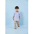 Conjunto infantil/ baby masculino camisa listrada manga longa + calça CAQUI