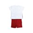 Conjunto Infantil  / Baby Masculino Camiseta Manga Curta + Bermuda Em Malha  E Sarja Com Lycra - 1+1 Vinho