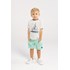 Conjunto Infantil Baby Masculino T-Shirt ' Barco '+ Bermuda Moletom ACQUA Tamanho 2