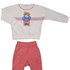 Conjunto infantil blusa de ursinho + calça com detalhe de ilhos ROSE