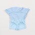 Conjunto Infantil Blusa Sublimada Elástico Na Cintura + Saia-Short Azul Claro