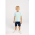 Conjunto Infantil Masculino Baby Camiseta + Bermuda Saruel Moletinho Marinho Tamanho P