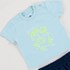 Conjunto Infantil Masculino Baby Camiseta + Bermuda Saruel Moletinho Marinho