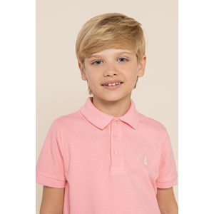 Conjunto infantil masculino com camiseta polo e bermuda de moletom Areia