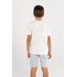 Conjunto Infantil Masculino T-Shirt + Bermuda Em Moletom Sem Felpa OFF WHITE
