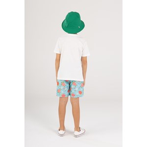 Conjunto Infantil Masculino T-Shirt + Bermuda Estampada TURQUESA