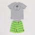 Conjunto Infantil Masculino T-Shirt "Coqueiro"+ Bermuda Listrada LIMA
