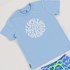 Conjunto Infantil Masculino T-Shirt + Short De Água Estampado Azul Claro
