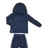 Conjunto infantil masculino tipo esportivo blusa + calça em moletom com cadarço lateral Marinho