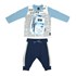 Conjunto Masculino Infantil / Baby T-Shirt  Em Malha Com Estampa Frontal + Calça Em Moletinho Viscos