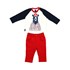 Conjunto Masculino Infantil / Baby T-Shirt Em Meia Malha Penteada Com Estampa Frontal + Calça Em Mol Vermelho Tamanho P