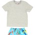 Conjunto Masculino Infantil / Kids Camiseta Em Meia Malha Penteada + Bermuda Em Nylon Melbourne Esta Azul