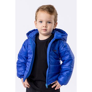 Jaqueta infantil masculina acolchoada de nylon Azul Escuro