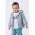 Jaqueta infantil masculina acolchoada de nylon Cinza Médio