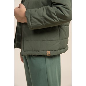 Jaqueta infantil masculina puffer Militar