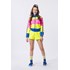 Jaqueta teen feminina esportiva multicolorida em nylon de poliamida Multicolorido