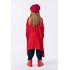 Poncho infantil feminino em tricô Vermelho