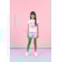 Short infantil feminina em sarja Turquesa Tamanho 2