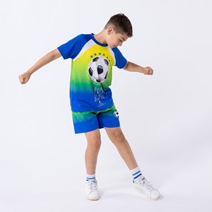 Short infantil masculino copa do mundo 2022 Brasil Azul Bic