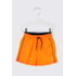 Short infantil masculino d’água sem cueca Laranja Neon Flúor