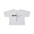 T-Shirt Cropped "Maybe - Maybe Not" Branco