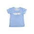 T-Shirt Feminina Infantil / Teen Em Tule Com Elastano - Twoin Azul Claro