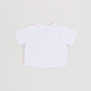 T-Shirt Feminina Teen Com Bordado Frontal " SUMMER VIBES" Branco