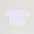 T-Shirt Feminina Teen Estampa Frontal " ONE STEP AT A TIME " E Detalhe De Cadarço Verde Neon Branco