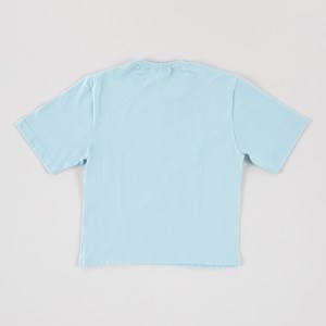 T-Shirt Feminina Teen Estampa Frontal " SUNSET MALIBU" Azul Claro