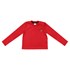 T-shirt infantil / baby masculina algodão 100% sustentável manga longa Vermelho Tamanho M