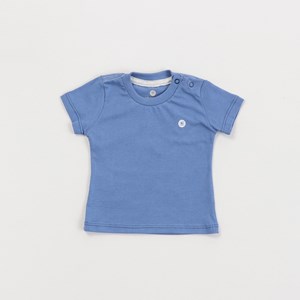 T-Shirt Infantil Baby Masculina Básica AZUL JEANS