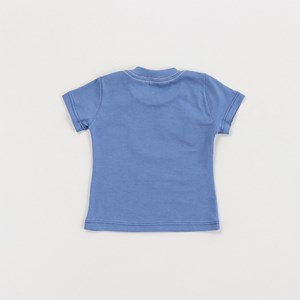 T-Shirt Infantil Baby Masculina Básica AZUL JEANS