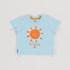 T-Shirt Infantil Baby Masculina 'Hi Sunrise' Azul Claro Tamanho P