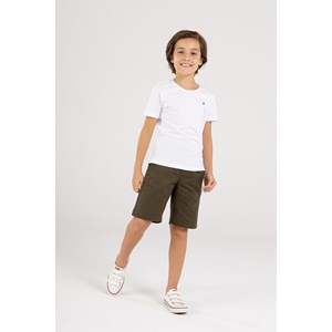 T-Shirt Infantil Masculina Básica Branco