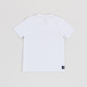 T-Shirt Infantil Masculina Com Aplique Termocolante Branco