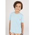 T-Shirt Infantil Masculina Com Bolso Azul Claro Tamanho 1