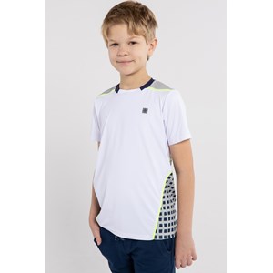 T-Shirt Infantil Masculina Com Recortes Branco