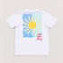 T-Shirt Infantil Masculina Estampa Frontal E Costas SOL Branco