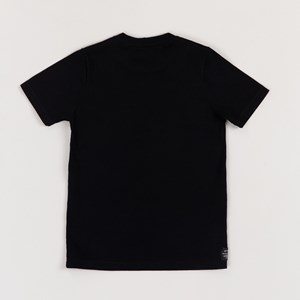 T-Shirt Infantil Masculina Estampa Frontal Preto