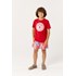 T-Shirt Infantil Masculina Estampa Frontal Vermelho Tamanho 4