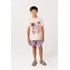 T-Shirt Infantil Masculina Estampa Holliday Beach NUDE Tamanho 4
